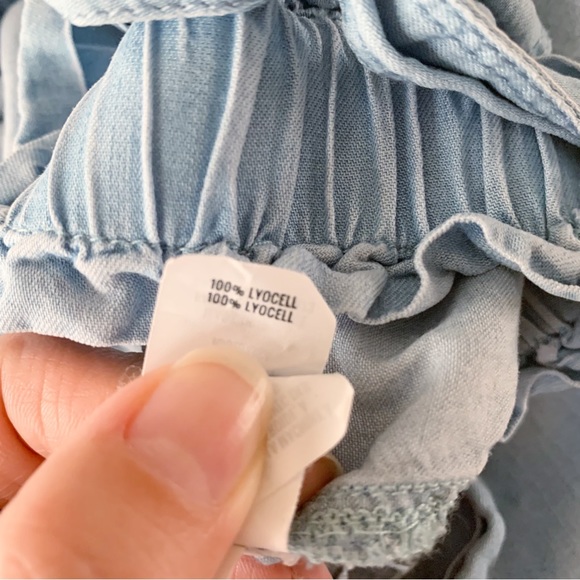 Aerie chambray paper bag style pull on shorts size medium - Picture 6 of 9